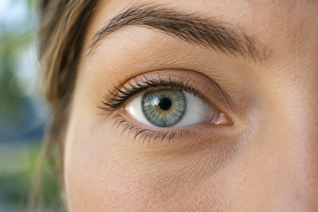 Close-up editorial image of an eye